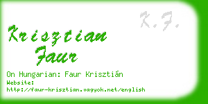 krisztian faur business card