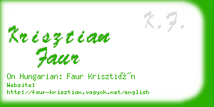 krisztian faur business card